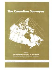 THE CANADIAN SURVEYOR Volumes XIII to XXIII 1956 to[removed]Published by