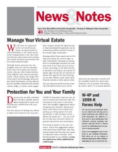 &  News Notes New York State Office of the State Comptroller | Thomas P. DiNapoli, State Comptroller New York State and Local Retirement System Employees’ Retirement System | Police and Fire Retirement System