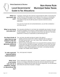 PTAXA, Non-Home Rule Municipal Sales Taxes