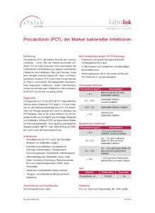 LaboLink_Procalcitonin-D_April2014_Layout:09 Seite 1  labo link  • www.synlab.ch  Procalcitonin (PCT), der Marker bakterieller Infektionen