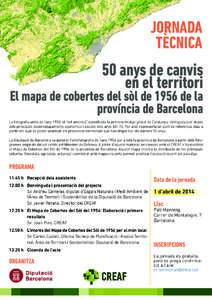 JORNADA TÈCNICA 50 anys de canvis en el territori