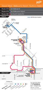 Airport West / Melbourne Airport / Sunbury Station Route 478 via Melrose Dr  Route 479