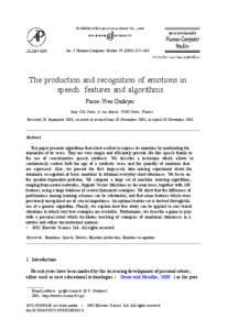 Computational linguistics / Systemic functional linguistics / Mental processes / Speech synthesis / Prosody / Emotion / Intonation / Kismet / MBROLA / Linguistics / Phonetics / Phonology