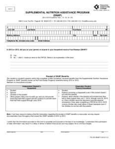 SNAP15  SUPPLEMENTAL NUTRITION ASSISTANCE PROGRAM (SNAP[removed]Academic Year – V1, V2, V4, V5[removed]S Lone Tree Rd  Flagstaff, AZ[removed]  PH: [removed]  FAX: [removed]  [removed]