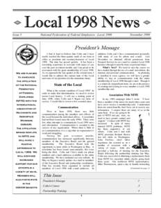 Issue 3  National Federation of Federal Employees - Local 1998 November 1999