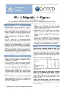 United Nations • Department of Economic and Social Affairs • Population Division  World Migration in Figures