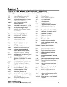 APPENDIX E   GLOSSARY OF ABBREVIATIONS AND ACRONYMS ACA