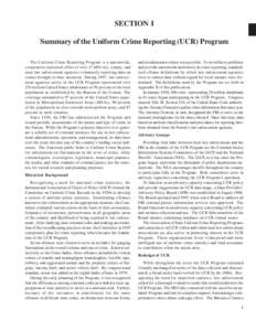 CIUS 97 Section I - Summary of the Uniform Crime Reporting Program