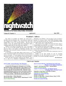 nightwatch  Volume 30 Number 6 June 2010