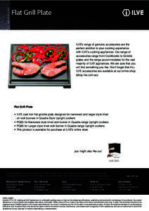 ILVE Accessories  Flat Grill Plate Tepanyaki plate converts to Ribbed Steak on all Tepanyaki models