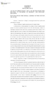 CHAPTER 98 FORMERLY SENATE BILL NO. 88 AN ACT TO AMEND TITLES 6 AND 12 OF THE DELAWARE CODE RELATING TO TRANSFERS OF PROPERTY AND FIDUCIARY RELATIONS.