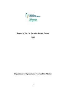 Report of the Fur Farming Review Group 2012