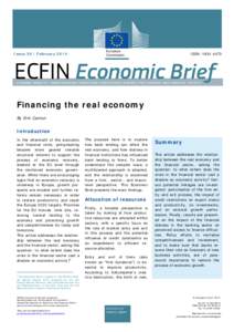 Issue 30 | February[removed]ISSN: [removed]Financing the real economy By Erik Canton