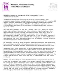 Microsoft Word - APSAC Statement on Harm to Child Pornography Victimes[removed]doc