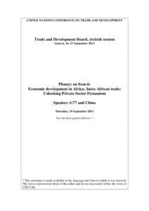 UNITED NATIONS CONFERENCE ON TRADE AND DEVELOPMENT