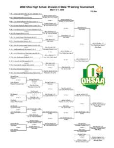 2009 Ohio High School Division II State Wrestling Tournament March 5-7, [removed]lbs.  1 AF-1 James Inghram(Hunting Val. Univ. School)Sr 21-2