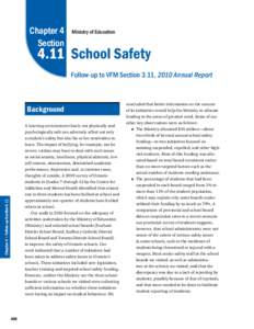 Chapter 4 Section Ministry of Education[removed]School Safety