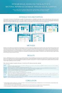 RipSeq® Single, advancing the quality of a ® bacterial reference database through