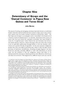 Customary Land Tenure and Registration in Australia and Papua New Guinea: Anthropological Perspectives