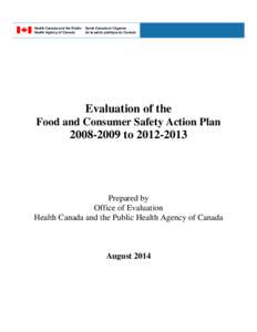 Microsoft Word - Food & Consumer Safety Action Plan Evaluation Report August 2014ds.docx