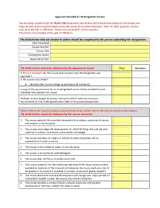 Approved Checklist for HI-Designated Courses Courses being considered for the History (HI) designation should deal with historical development and change over major periods of time and/or broadly survey the course of an 