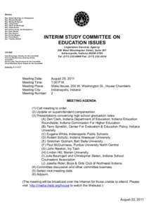 Members Rep. Robert Behning, Co-Chairperson Rep. Rhonda Rhoads Rep. Wendy McNamara Rep. Greg Porter Rep. Shelli VanDenburgh