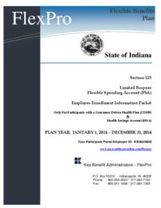 FlexPro  Flexible Benefits Plan  State of Indiana