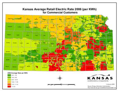 Kansas Average Retail Electric Rateper KWh) for Commercial Customers Cheyenne  Rawlins