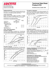 Technical Data Sheet Product 2701 Loctite UK Limited, Watchmead, Welwyn Garden City, Herts, AL7 1JB Technical Services Tel: (
