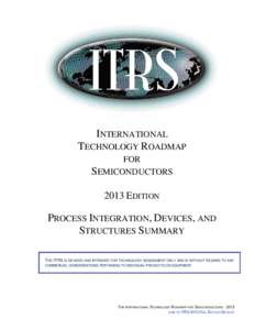 INTERNATIONAL TECHNOLOGY ROADMAP FOR SEMICONDUCTORS[removed]EDITION