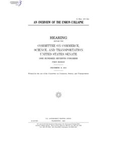 S. HRG. 107–724  AN OVERVIEW OF THE ENRON COLLAPSE HEARING BEFORE THE