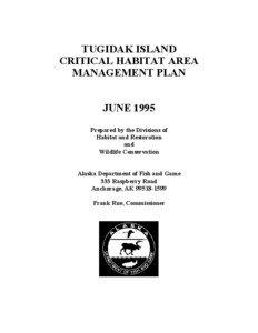 TUGIDAK ISLAND CRITICAL HABITAT AREA MANAGEMENT PLAN