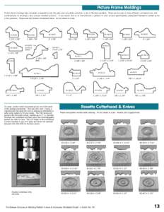 Picture Frame Moldings Picture frame moldings have increased in popularity over the years and our pattern selection is one of the best available. These can be used in many different confi gur ati ons a n d comb ination s