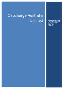Cabcharge Australia Limited PERFORMANCE EVALUATION POLICY