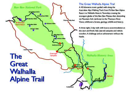 The Great Walhalla Alpine Trail  Baw Baw National Park Mt St Phillack 1567m Mt St Gwinear 1509m Mt Baw Baw 1564m