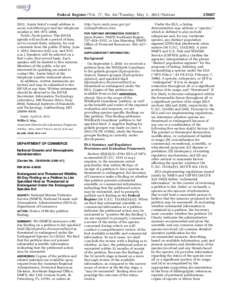 Federal Register / Vol. 77, No[removed]Tuesday, May 1, [removed]Notices[removed]Annie Sokol’s email address is [removed] and her telephone number is 301–975–2006. Public Participation: The ISPAB agenda will in