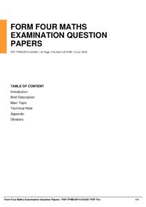 Education / Mathematics education in the United Kingdom / Secondary education in England / Mathematics education / Standardized tests