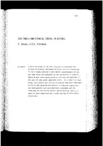 395 COST MODELS AND FINANCIAL CONTROL IN WESTRAIL INTRODUCTION During 1975, an intensive campaign was mounted in Westrail to obtain better cost information..