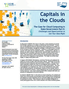 Capitals in the Clouds The Case for Cloud Computing in State Government Part II:
