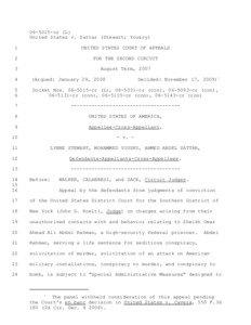 [removed]cr (L) United States v. Sattar (Stewart; Yousry) 1