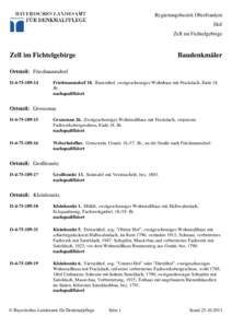 Regierungsbezirk Oberfranken Hof Zell im Fichtelgebirge