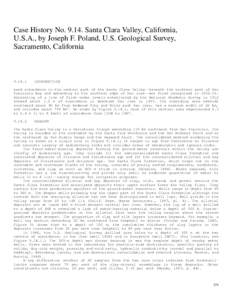 Case History NoSanta Clara Valley, California, U.S.A., by Joseph F. Poland, U.S. Geological Survey, Sacramento, California