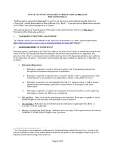 Faster Payments Task Force Participation Agreement for an Individual