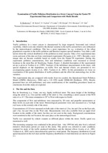 Examination of Traffic Pollution Distribution in a Street Canyon Using the Nantes’99 Experimental Data and Comparison with Model Results R. Berkowicz1*, M. Ketzel1, G. Vachon2, P. Louka2, J-M. Rosant2, P.G. Mestayer2, 