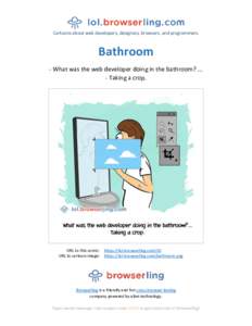 Bathroom - Webcomic about web developers, programmers and browsers