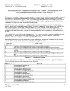 Rending Human Readable Contracts in the Uniform Contract Format from the Procurement Data Standard