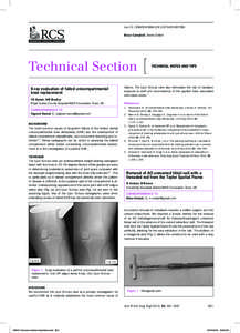 X-RAY  EVALUATION  OF  FAILED  UNICOMPARTMENTAL  KNEE  ARTHROPLASTY