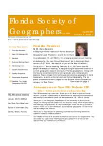 Florida Society of Geographers est[removed]April 2007 Volume 3 Issue 1