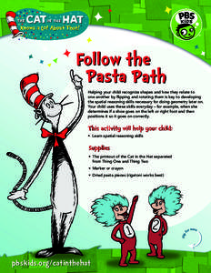 Crayon / Media technology / Literature / Writing / Pasta / Rigatoni / The Cat in the Hat