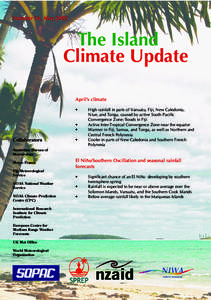Number 56, May[removed]The Island Climate Update April’s climate •